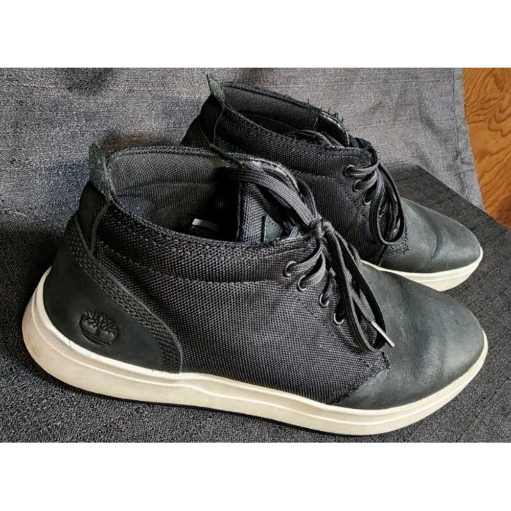 Timberland Davis Square Chukka Black‎ Nubuck Leather Sneaker Men's Size 11 EUC